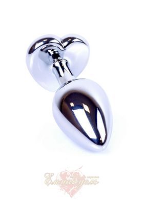 Plug-Jewellery Silver Heart PLUG - Green, S