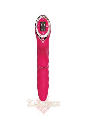 Rabbit Vibrator with Vacuum Stimulation and Rotating Barrel - Kistoy A-King Max Red