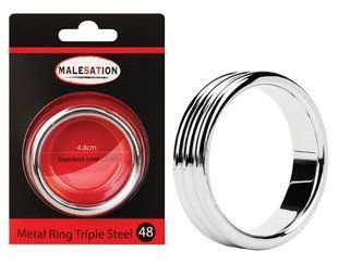Эрекционное кольцо - MALESATION Metal Ring Triple Steel 614000031549 фото