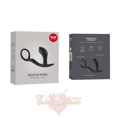 Anal plug with an erection ring - Fun Factory BOOTIE RING slate SX0972 &mdash; photos