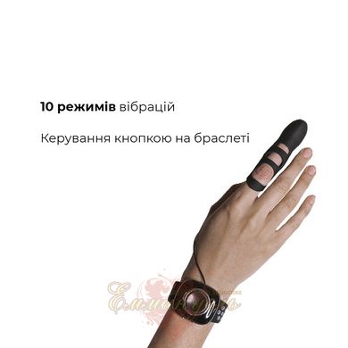Вибратор на палец - Adrien Lastic Touche (S) для глубокой стимуляции с пультом управления на руке