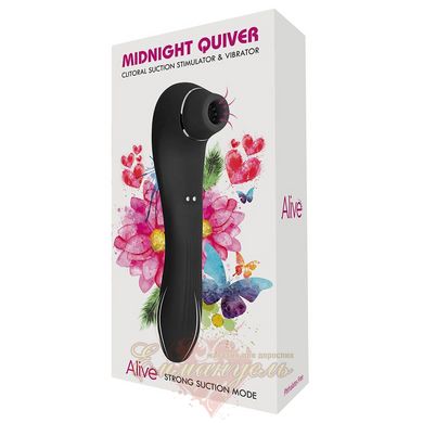 Vibrator and vacuum stimulant - Alive Midnight quiver Black - toy 2 in 1