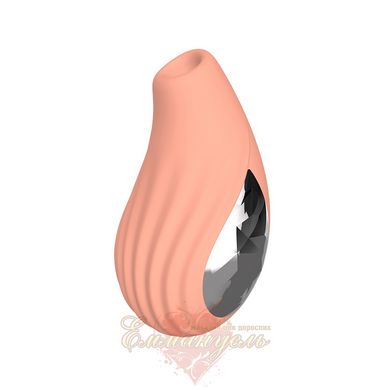 Vacuum clitoral stimulator with vibration - Chisa Kissen Aria, silicone, beige