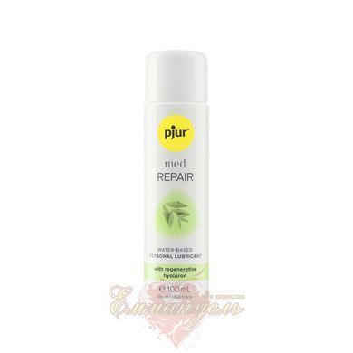 Лубрикант на водній основі - Pjur Med Repair Glide 100 мл з гіалуроновою кислотою для сухої та чутливої шкіри PJ10830 фото