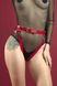 Garters Feral Feelings - Belt Briefs, panties, genuine leather, red