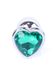 Plug-Jewellery Silver Heart PLUG - Green, S