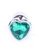 Анальная пробка - Plug-Jewellery Silver Heart PLUG - Green, S