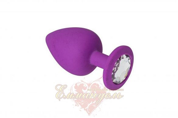Butt Plug - Purple Silicone Diamond, S
