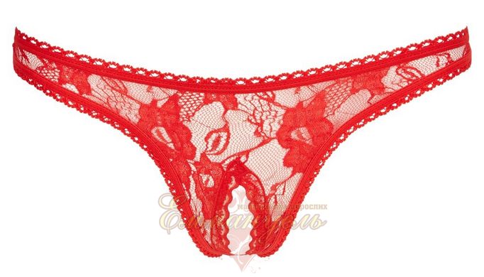 Women's Thong - 2320002 Lace G-string, red, M