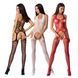 Bodystocking Passion BS059 red, bodysuit, stockings imitation PBS059R - photos (5