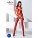 Bodystocking Passion BS059 red, bodysuit, stockings imitation PBS059R - photos (3
