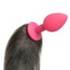 Silicone Butt Plug with Raccoon Tail, Raccoon Tail S