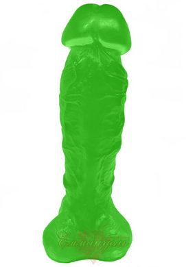 Крафтовое мыло-член с присоской Чистый Кайф Green size XL натуральное