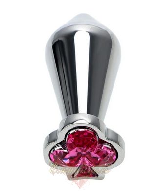 Butt plug with crystal 'Clubs' SKN-MS29