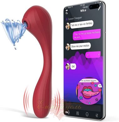 Вакуумный вагинально-клиторальный стимулятор - Magic Motion Bobi Red, управление со смартфона
