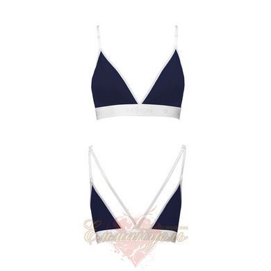 Спортивный топ с двойными бретелями - Passion PS007 TOP S, navy blue SO4269 фото