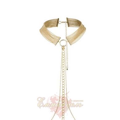 Цепочка ошейник - Bijoux Indiscrets MAGNIFIQUE Collar - Gold, украшение для тела