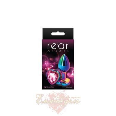 NS Novelties Rear Assets Multicolor Heart Small Pink Anal Plug with Heart SX4365 &mdash; photos