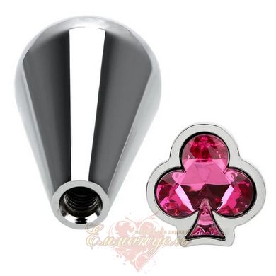 Butt plug with crystal 'Clubs' SKN-MS29