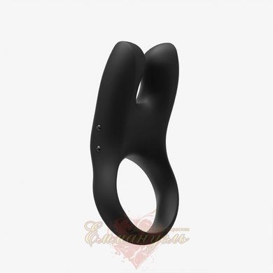 Эрекционное виброкольцо с двойной стимуляцией клитора - Fun Factory NŌS black, 2 мотора SX0973 фото