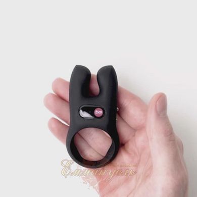 Эрекционное виброкольцо с двойной стимуляцией клитора - Fun Factory NŌS black, 2 мотора SX0973 фото