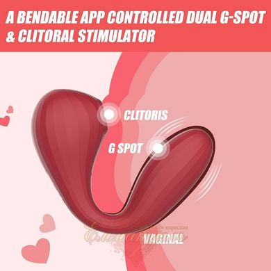 Vacuum vaginal-clitoral stimulator - Magic Motion Bobi Red, smartphone control