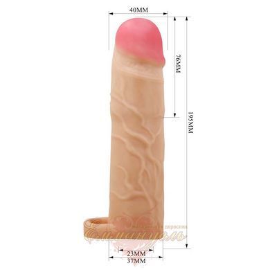 Насадка на пенис - Pretty Love Gerd 19.5 см телесная 6603BI-026258 фото