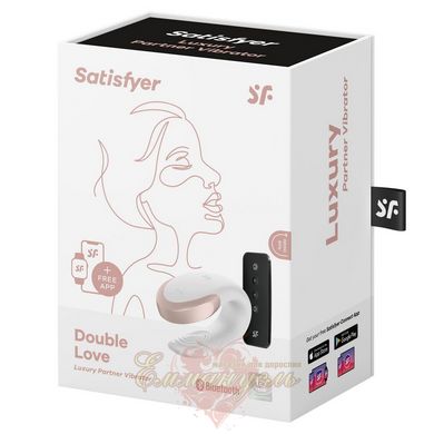 Smart vibrator for couples - Satisfyer Double Love (White)
