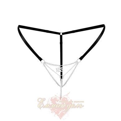 Sexy panties with chain and charm Art of Sex KISS Panties XS-M black SO9839 &mdash; photos