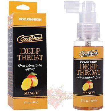 Спрей для мінету Doc Johnson Goodhead deepthroat spray mango 59 мл для глибокого мінету SX3465 фото