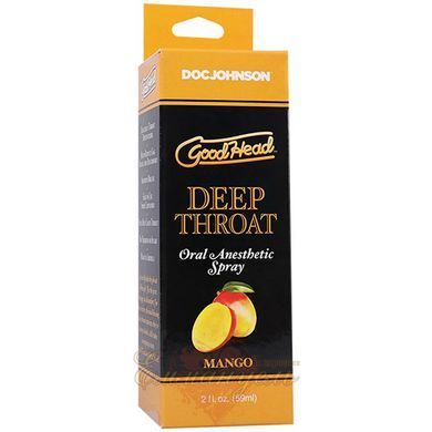 Спрей для мінету Doc Johnson Goodhead deepthroat spray mango 59 мл для глибокого мінету SX3465 фото