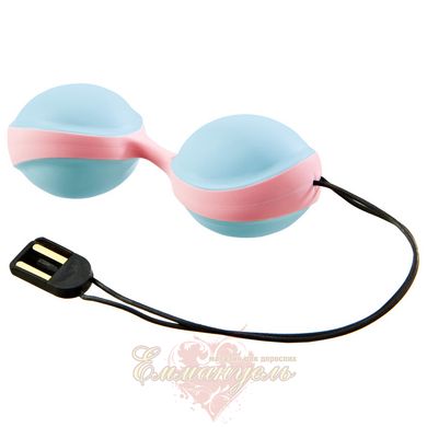 Vaginal beads - Vibratissimo Duo Ball, голубой/pink