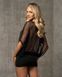 Sexy black mesh dress Obsessive Punker dress L/XL with thong 410923 - photos (6