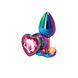 NS Novelties Rear Assets Multicolor Heart Small Pink Anal Plug with Heart SX4365 - photos (1