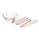 Liebe Seele White & Pink Fairy Goat leather collar with leash SX2826 - photos (1