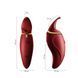 Вибратор 2в1 с язычком Zalo Hero Wine Red, кристалл Swarovski SO6659 фото 4
