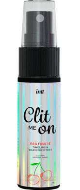 Exciting spray for the clitoris - Intt Clit Me On Red Fruits Warming Effect 12 ml, warming effect