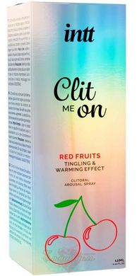 Збудливий спрей для клітора - Intt Clit Me On Red Fruits Warming Effect 12 мл, ефект, що зігріває