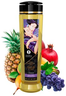 Массажное масло - Shunga Libido Exotic Fruit (240 мл) натуральное увлажняющее