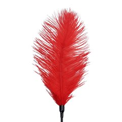 Щекоталка со страусиным пером - Art of Sex - Puff Peak, цвет Красный