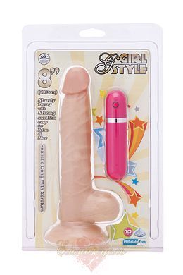 Вібратор - G-Girl Style 8inch Vibrating Dong T111635 фото