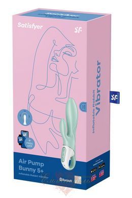 Смарт вибратор-кролик - Satisfyer Air Pump Bunny 5+, надувается SO6718 фото