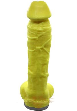 Крафтове мило-член з присоскою Чистий Кайф Yellow size XL натуральне
