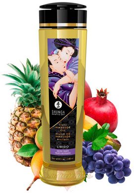 Massage oil - Shunga Libido Exotic Fruit (240 ml) natural moisturizing