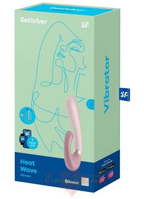 Смарт вібратор-кролик із підігрівом - Satisfyer Heat Wave Mauve