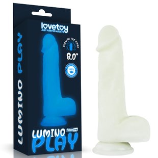 Фаллоимитатор - 8.0'' Lumino Play Silicone Dildo, светится