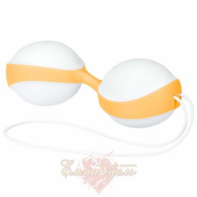 Вагинальные шарики - Amor Gym Balls, белый/желтый