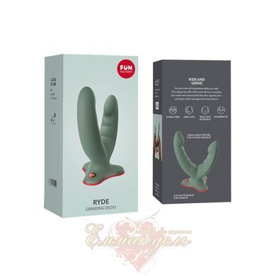Двойной фаллоимитатор - Fun Factory RYDE wild olive, гибкие стволы, присоска SX0975 фото