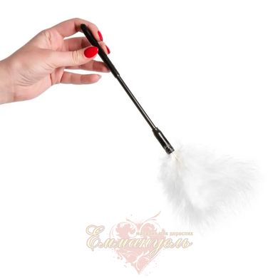 Tickle -DS Fetish White feathers on a long handle 40cm