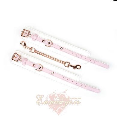 Handcuffs Liebe Seele White & Pink Fairy Goat Leather SX2827 &mdash; photos